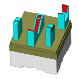 Hiltel Formentechnik GmbH  -  Werkzeugkonstruktion Füllsimulation CAM-Programmierung Werkzeugbau CAD / CAM - CAD Modell Elektrode mit Halter