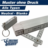 Zollstock Gott  -  Zollstock Meterstab Werbetechnik Sonderausstatungen mit Druck Blanko - Blanko /Musterandruck