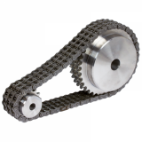 MÄDLER GmbH  -  Rollenketten Elastische Kupplungen RNG Kettenspanner SPANN-BOX SPANN-BOY - Rollenketten, Kettentriebe - Rollenketten DIN ISO 606 (DIN 8187) als Standardausführung, mit geraden Laschen, wartungsfrei, als Winkellaschenketten, Flachlaschenketten sowie Kettenräder und Ritzel sind aus Vorrat lieferbar.